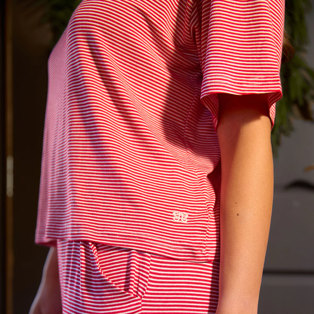 Perfect Oversized Tee, Candy Cane Stripe - Image 5