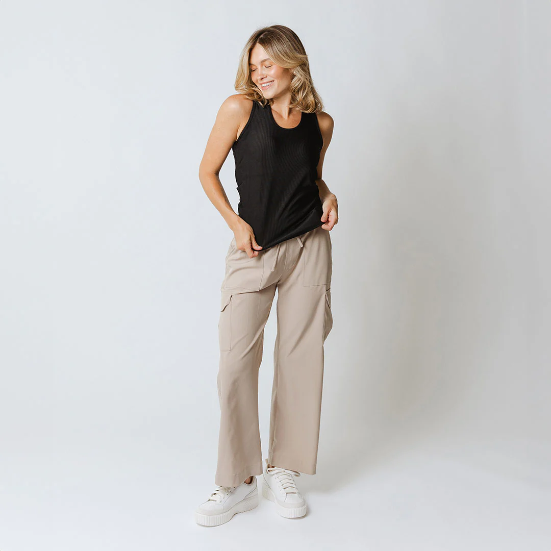Ribbed Scoop Tank, Black - Image 6