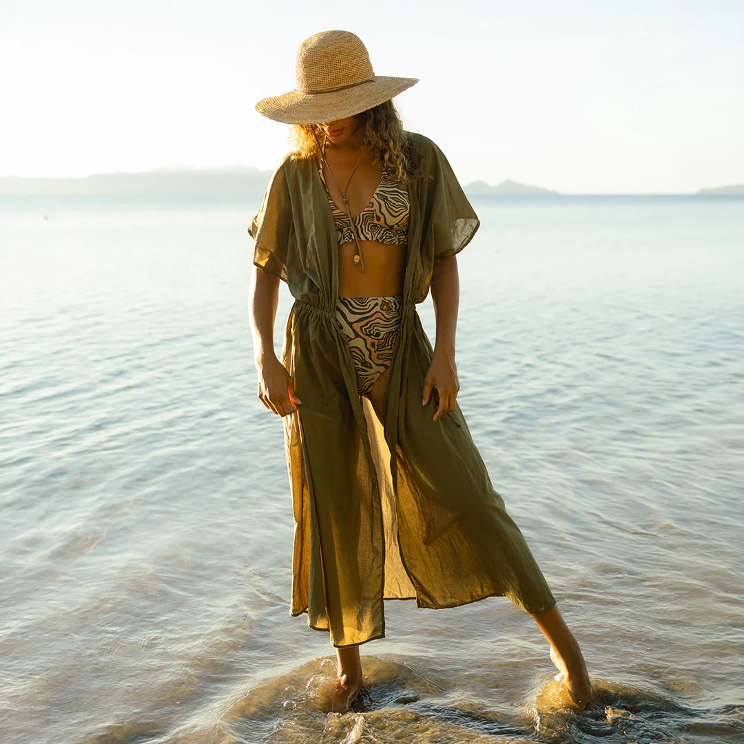 Riptide Cover-Up, Olive - Image 3
