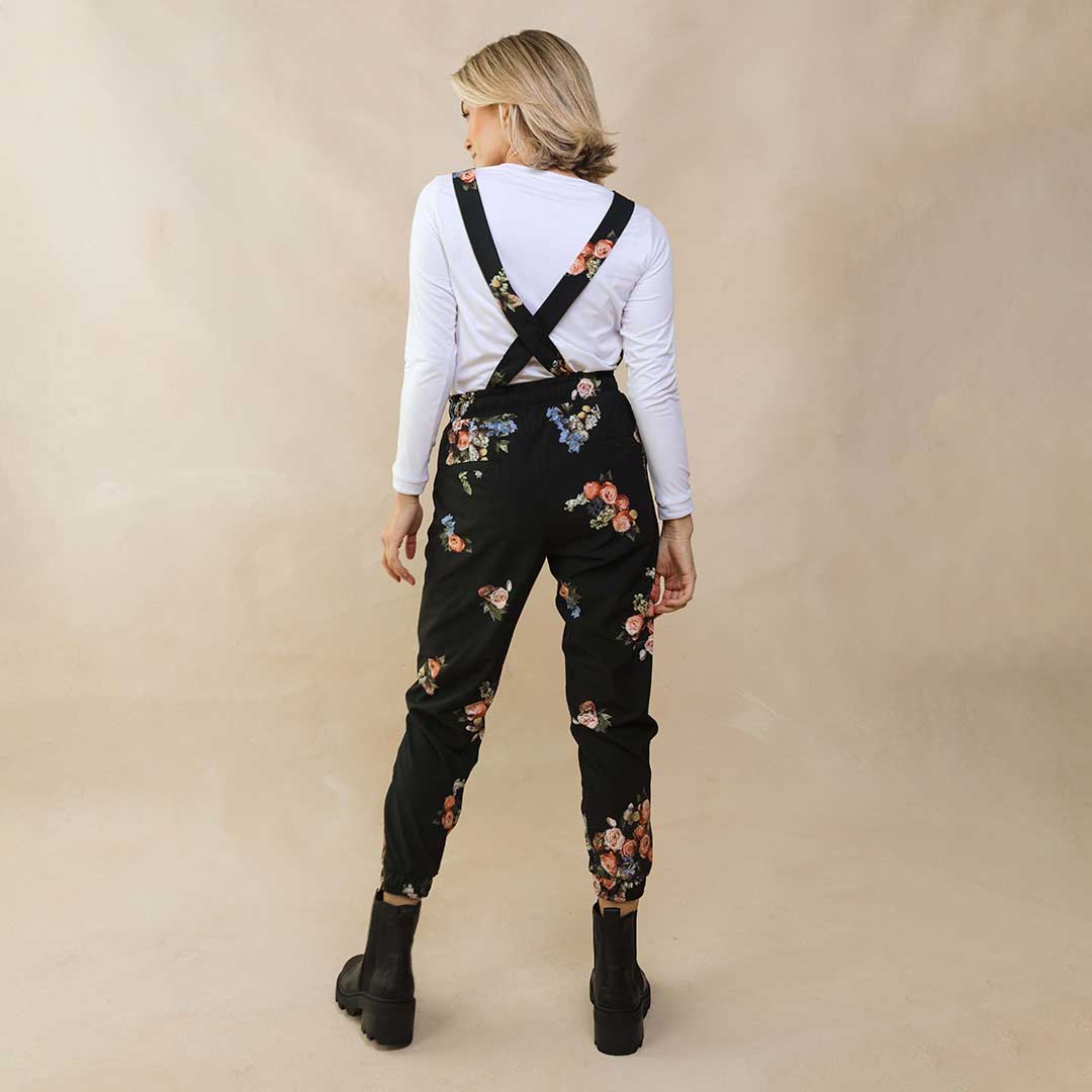 Rose Black Classic Overall Jumpsuit - Image 4