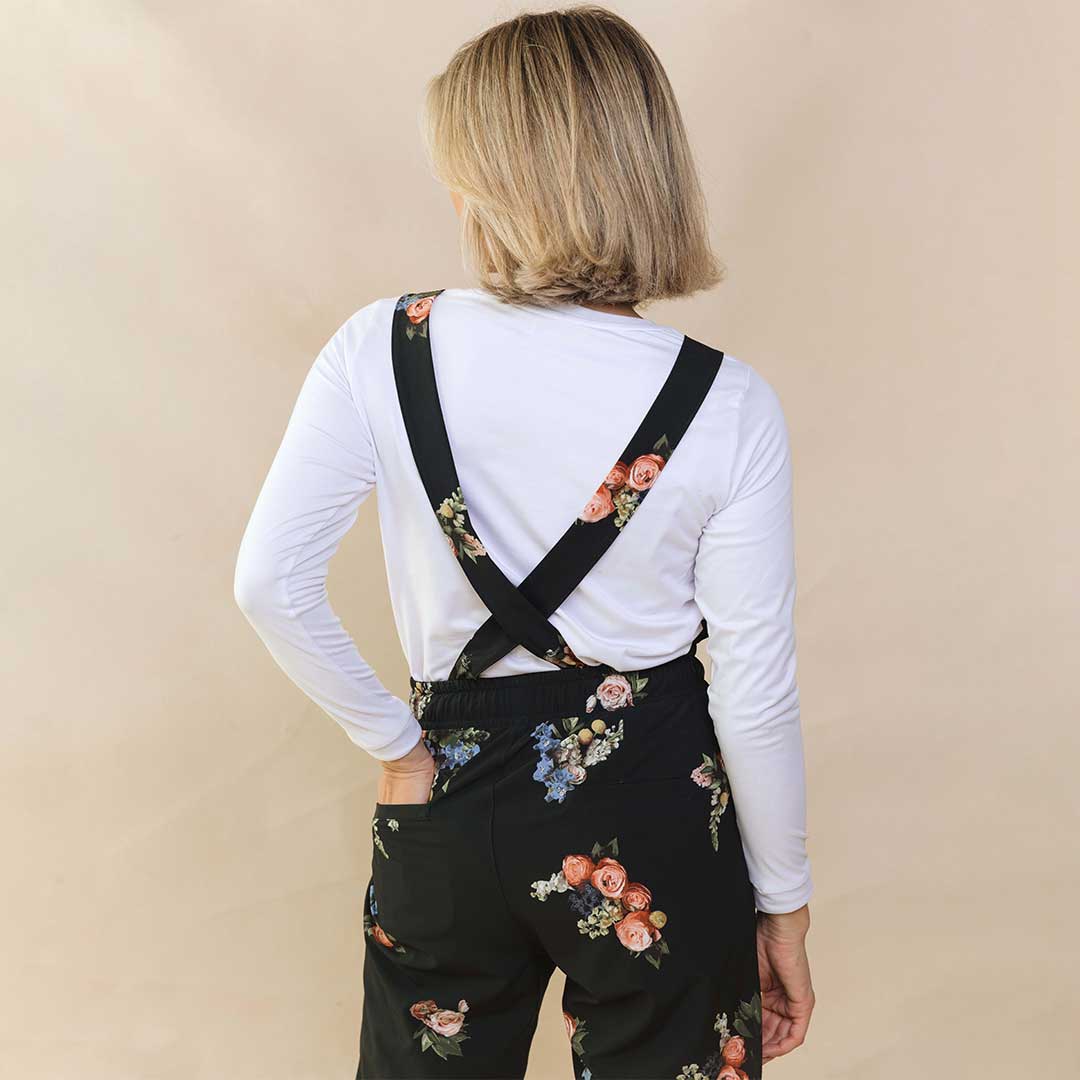 Rose Black Classic Overall Jumpsuit - Image 5