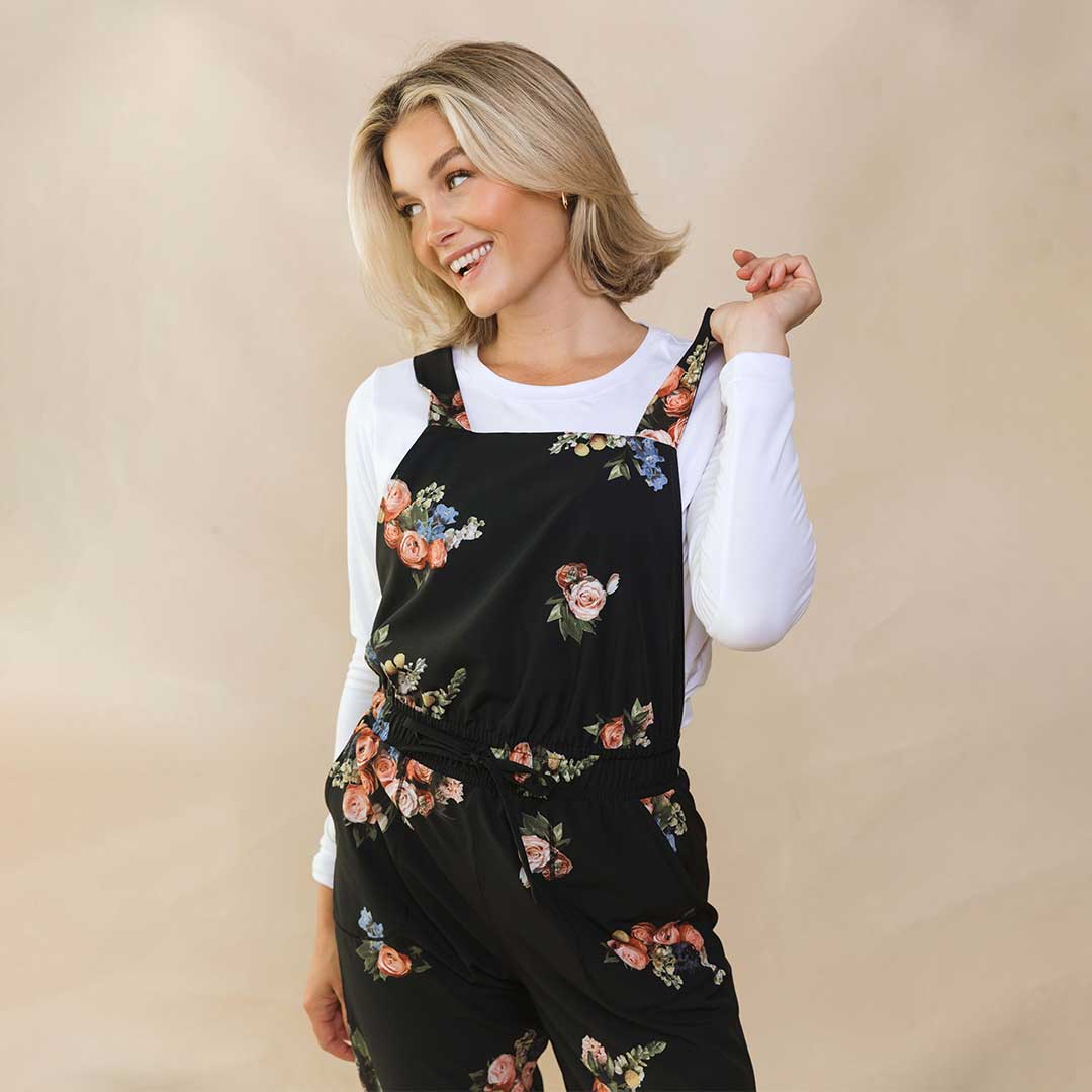 Rose Black Classic Overall Jumpsuit - Image 6