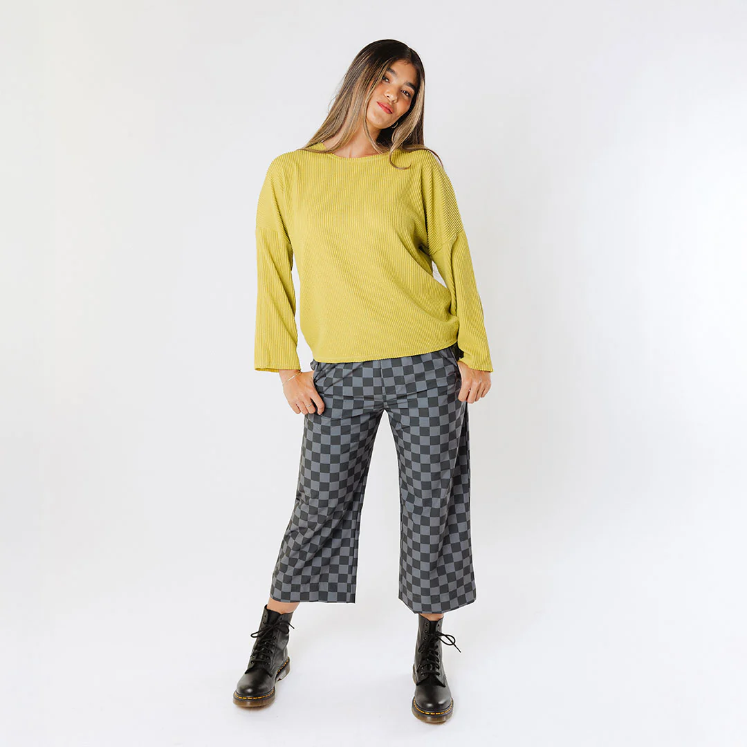 Sabrina Ribbed Pullover, Chartreuse - Image 6