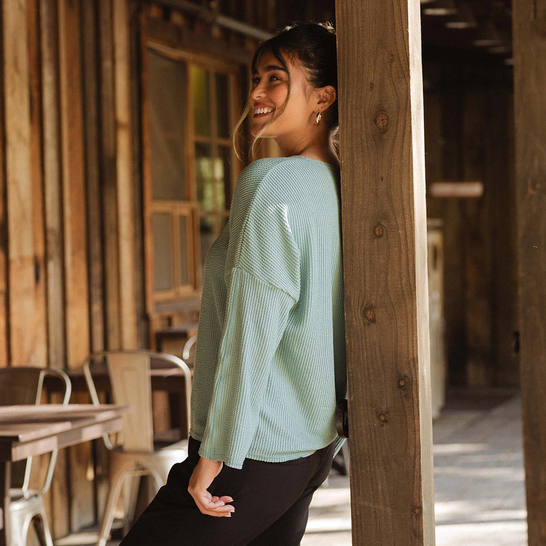 Sabrina Ribbed Pullover, Deep Spa - Image 3