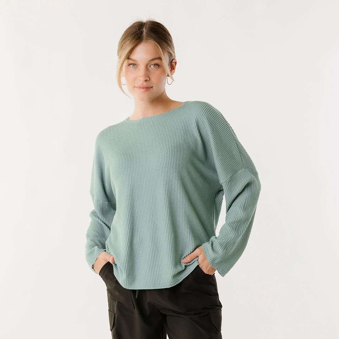 Sabrina Ribbed Pullover, Deep Spa - Image 4