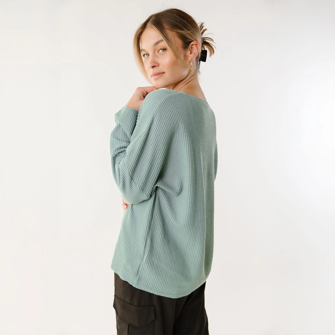 Sabrina Ribbed Pullover, Deep Spa - Image 5
