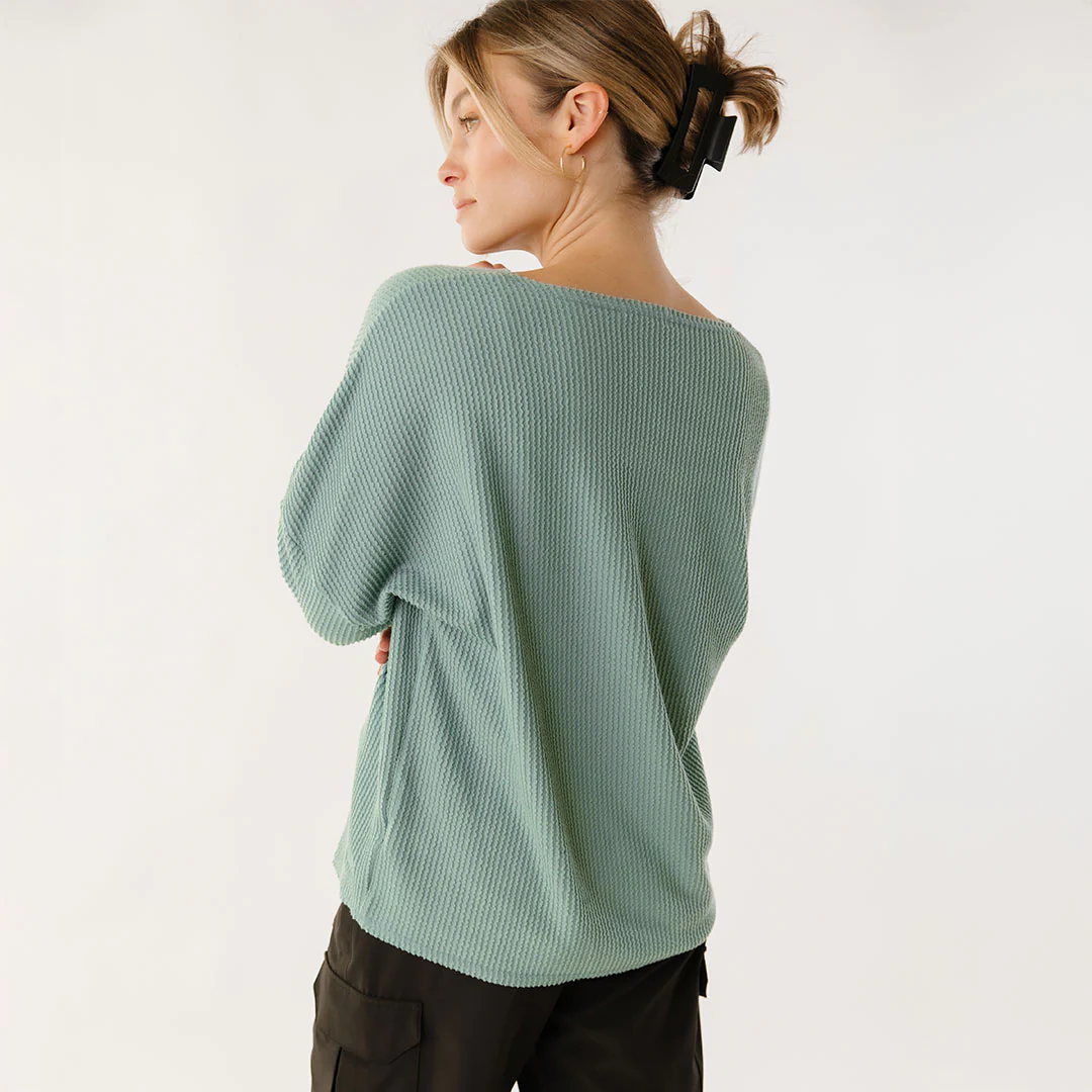 Sabrina Ribbed Pullover, Deep Spa - Image 6