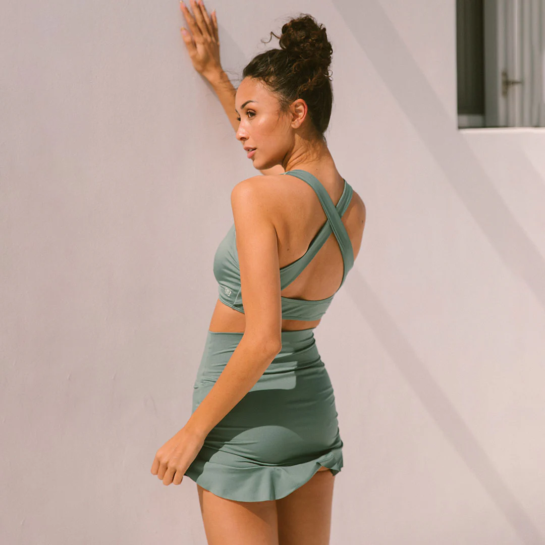 Sea Salt High-Waisted Swim Skirt - Image 6