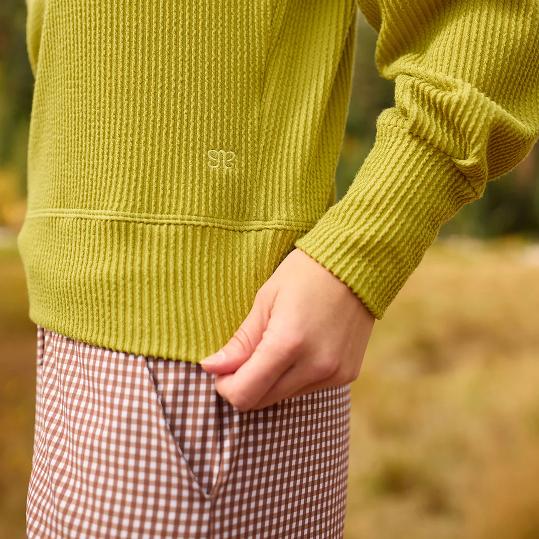 Serena Ribbed Top, Chartreuse - Image 5