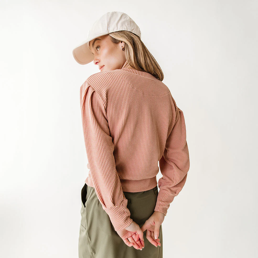 Serena Ribbed Top, Dusty Rose - Image 11