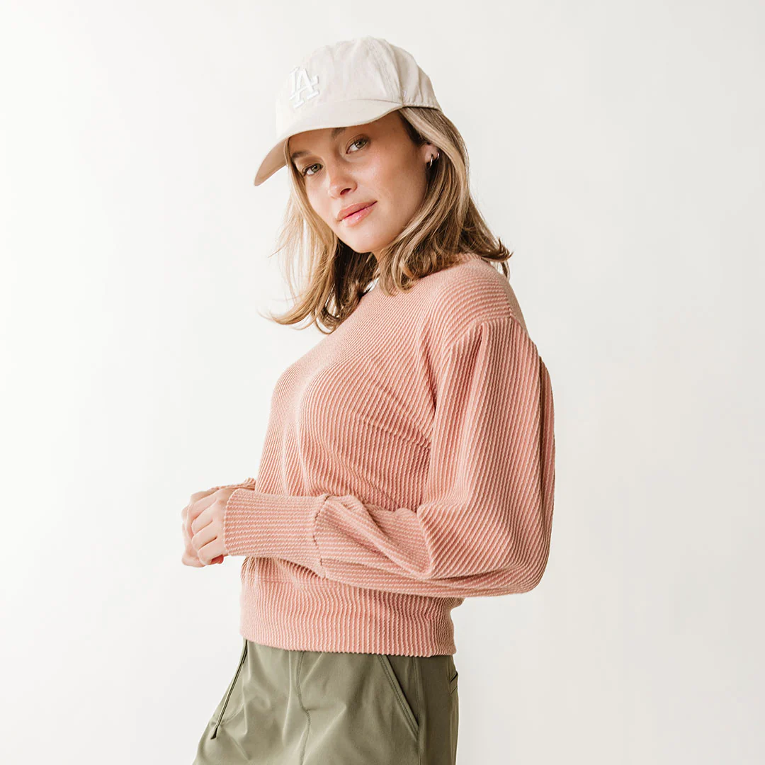 Serena Ribbed Top, Dusty Rose - Image 8