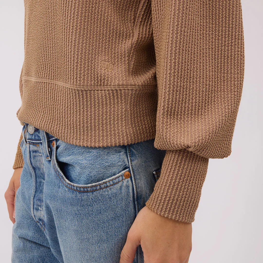 Serena Ribbed Top, Mocha - Image 7
