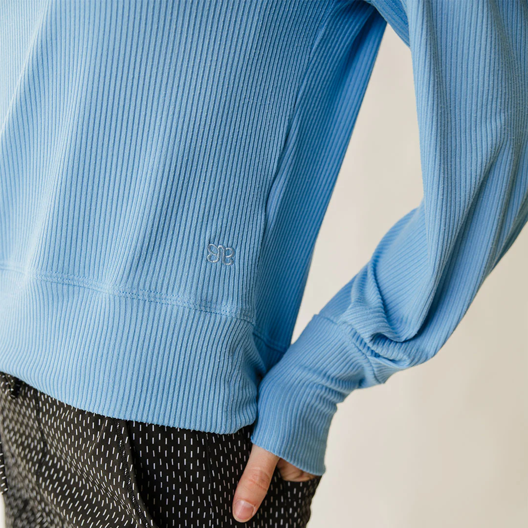 Serena Top, Bright Blue Rib - Image 6