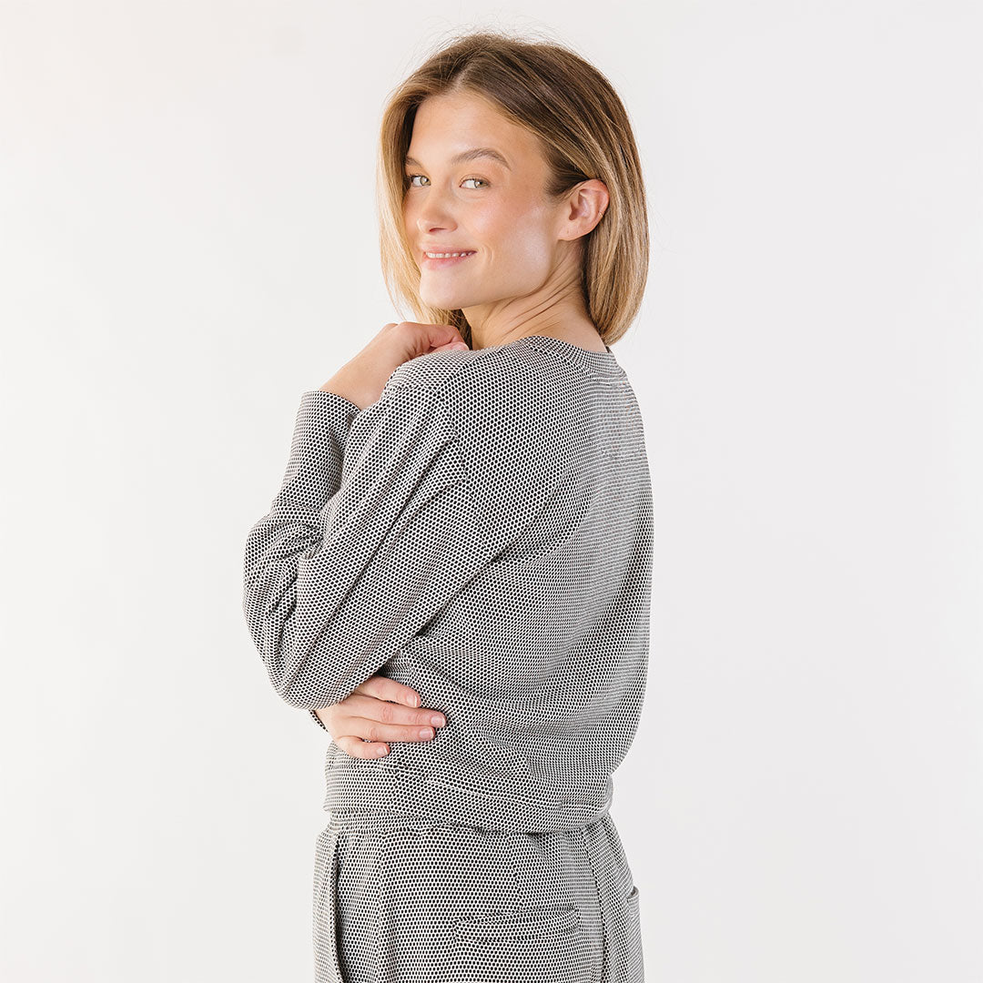 Serena Top, Honeycomb Black - Image 3