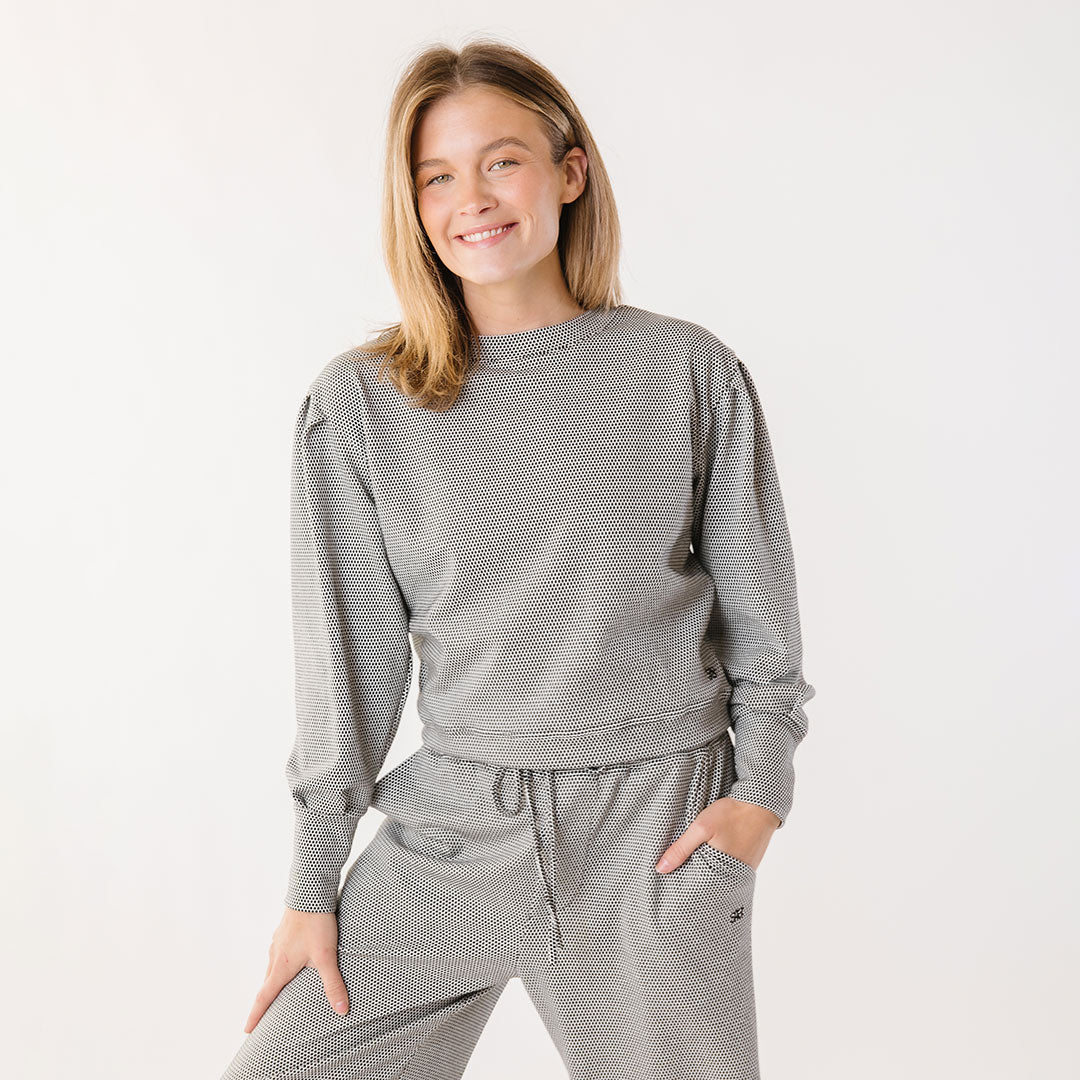 Serena Top, Honeycomb Black - Image 4