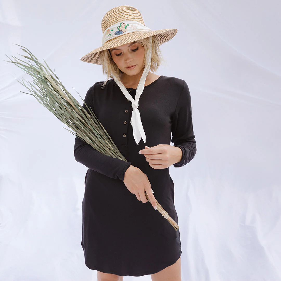 Serenity PJ Dress, Black - Image 3