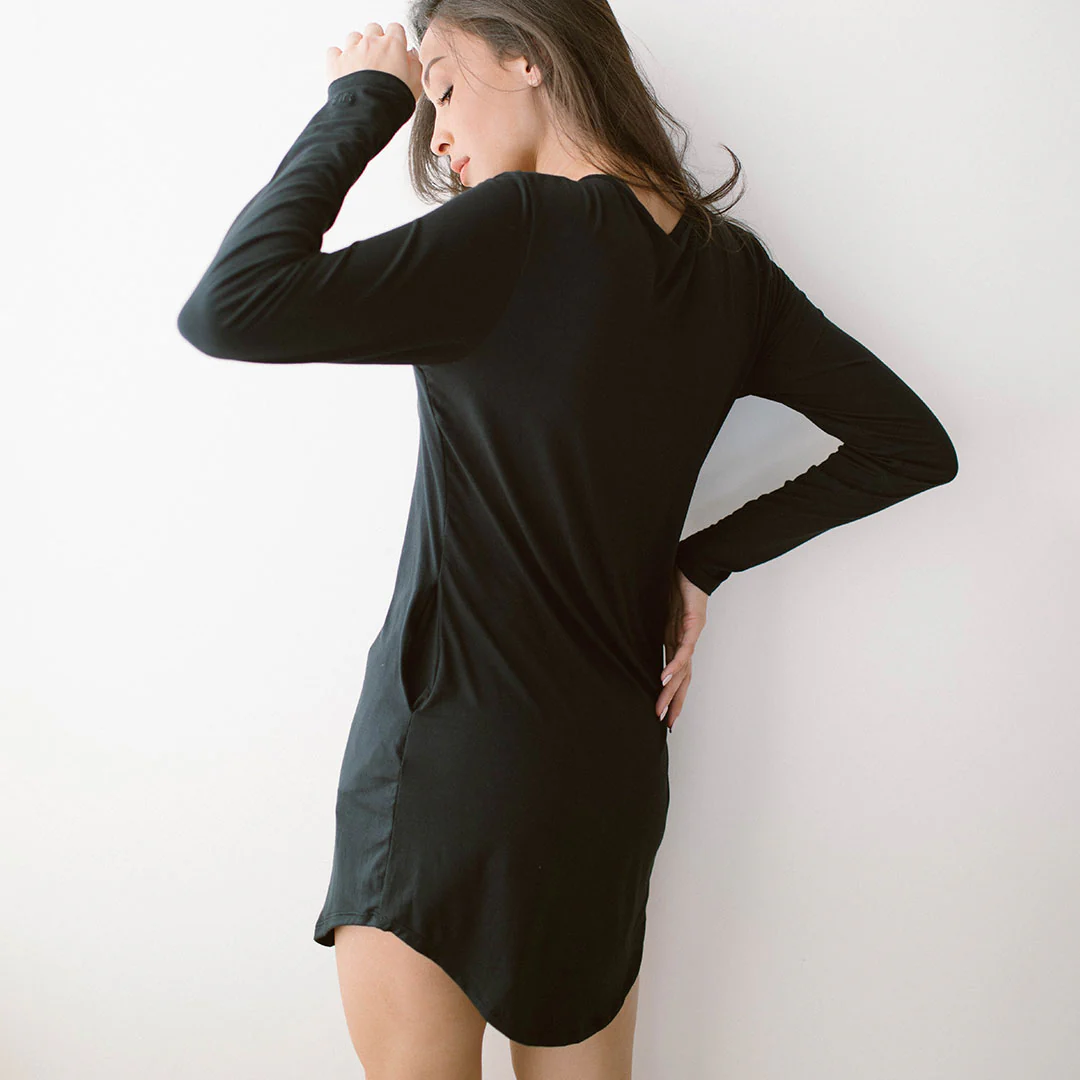 Serenity PJ Dress, Black - Image 7