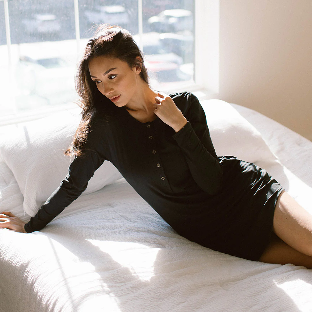 Serenity PJ Dress, Black - Image 8