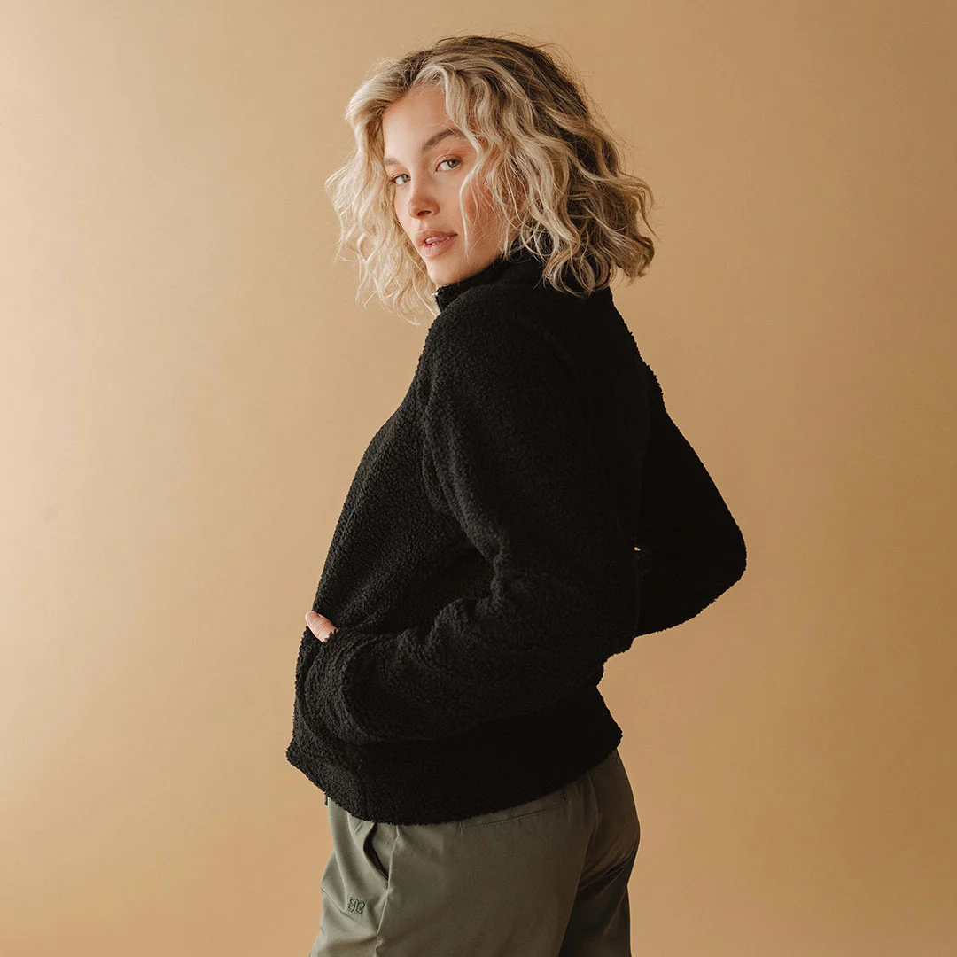 Sherpa 1/4 Zip, Black - Image 5