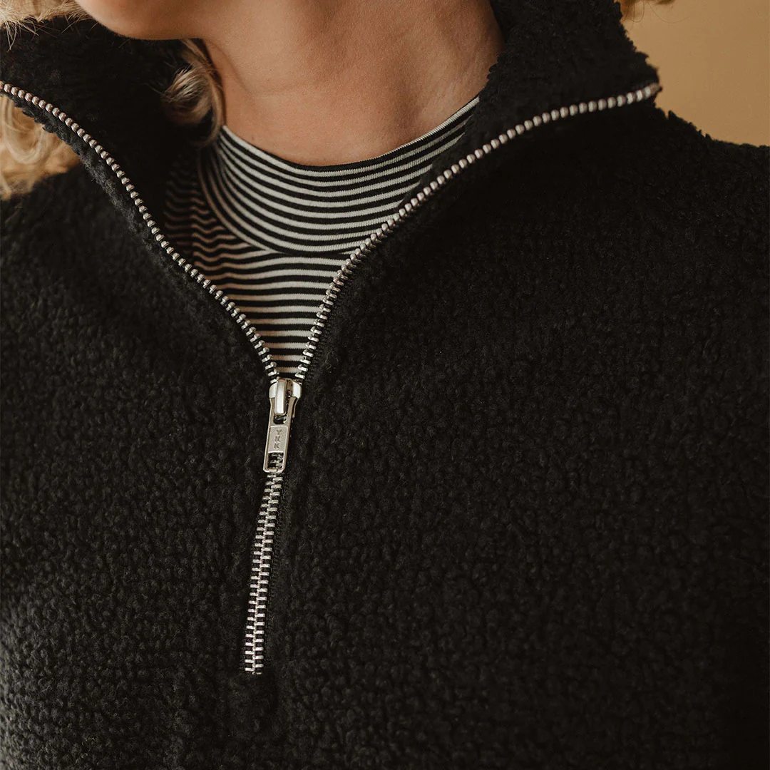 Sherpa 1/4 Zip, Black - Image 8