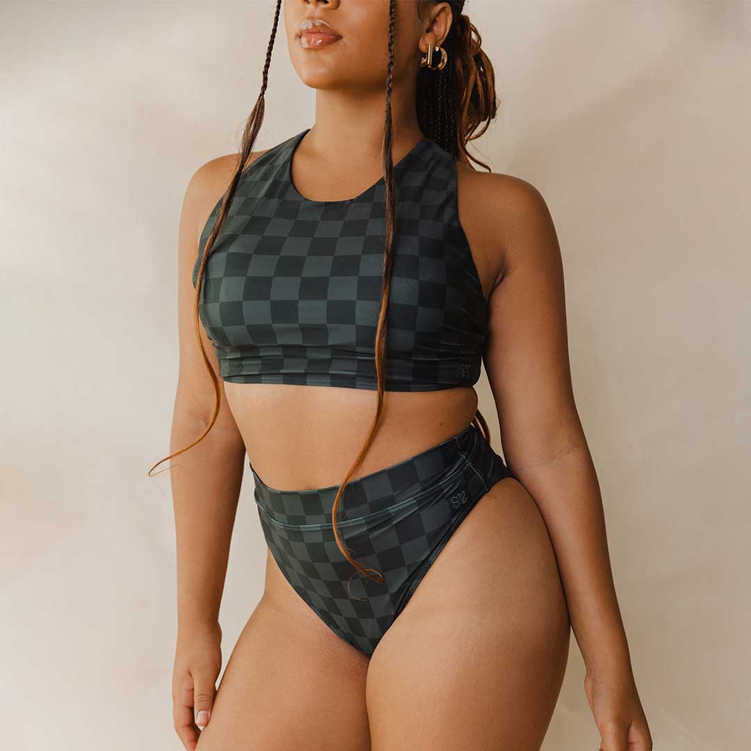 Slate Check Almost Cheeky Bottoms - Image 16
