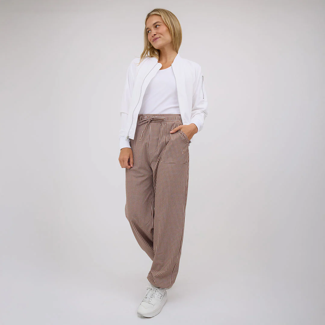 Society Joggers, Toffee Gingham - Image 3