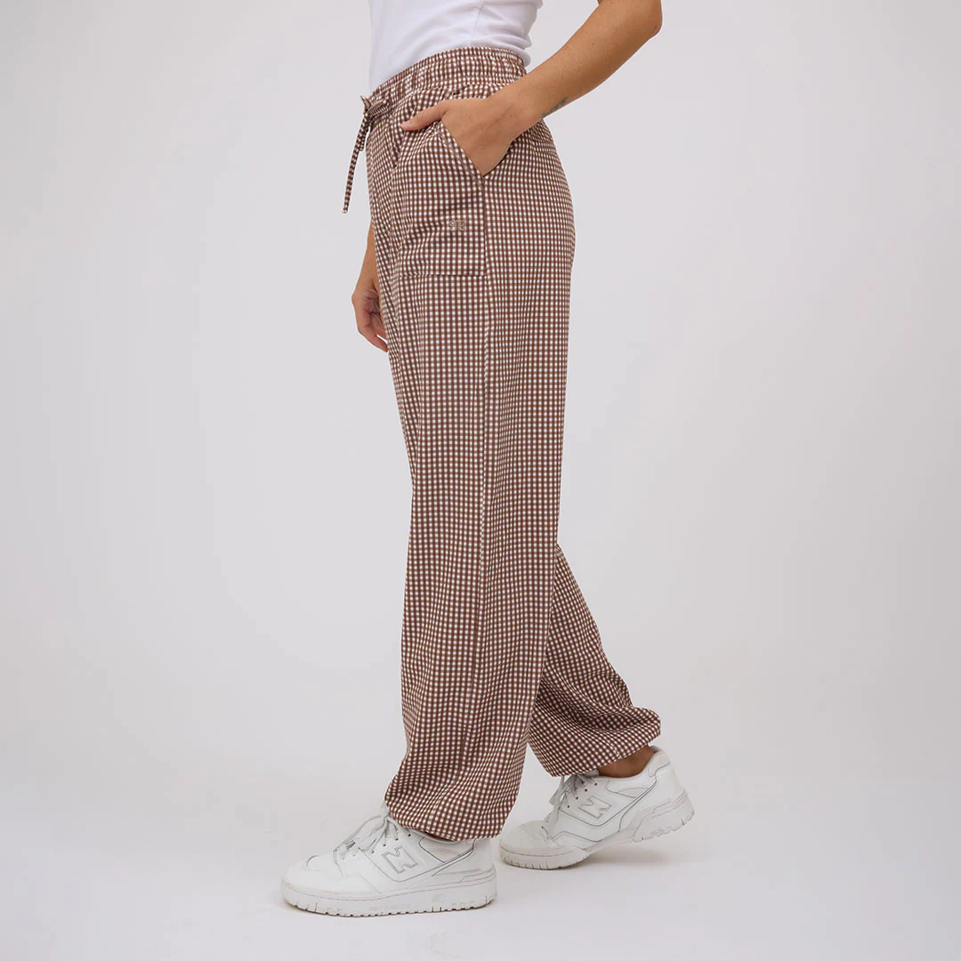 Society Joggers, Toffee Gingham - Image 4