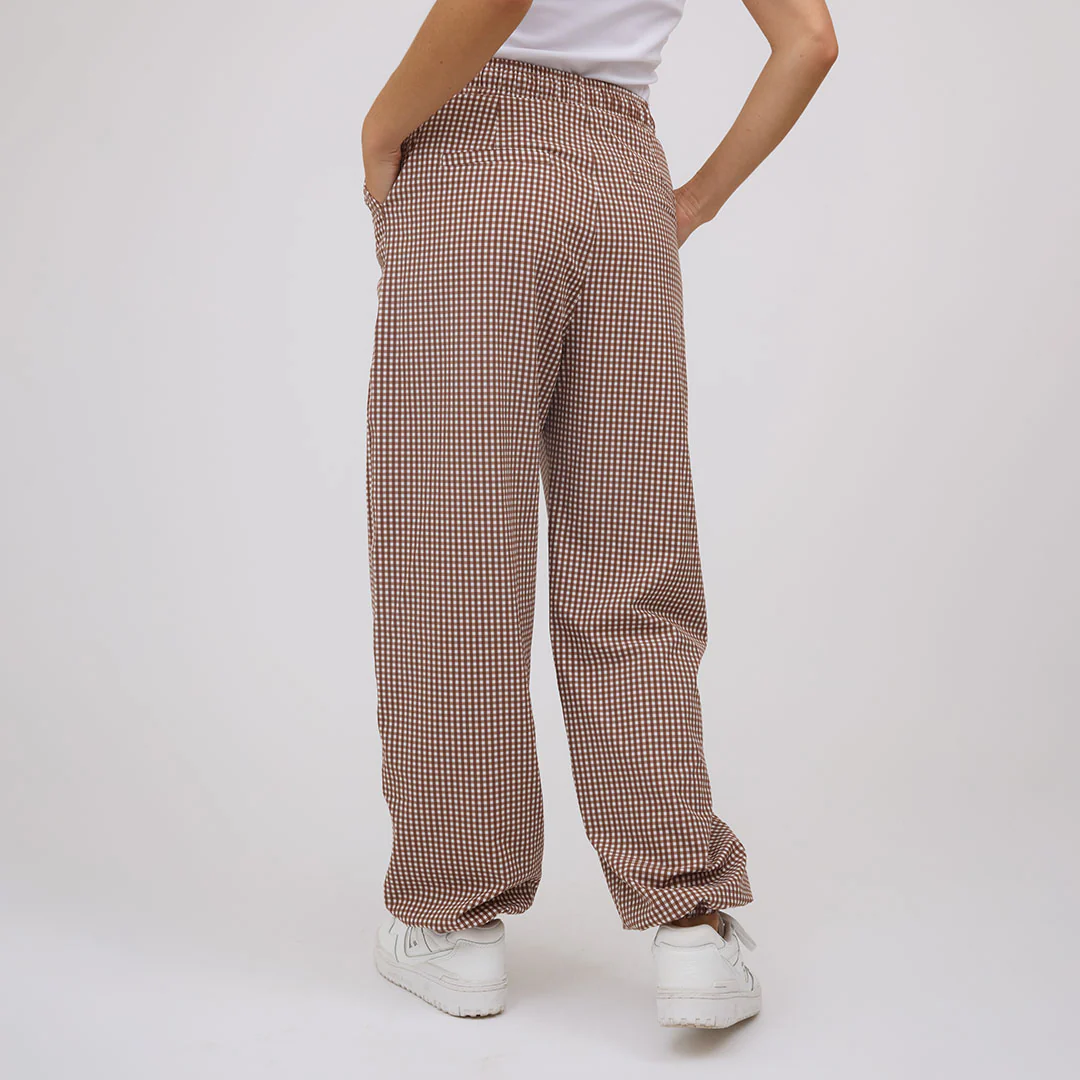 Society Joggers, Toffee Gingham - Image 5