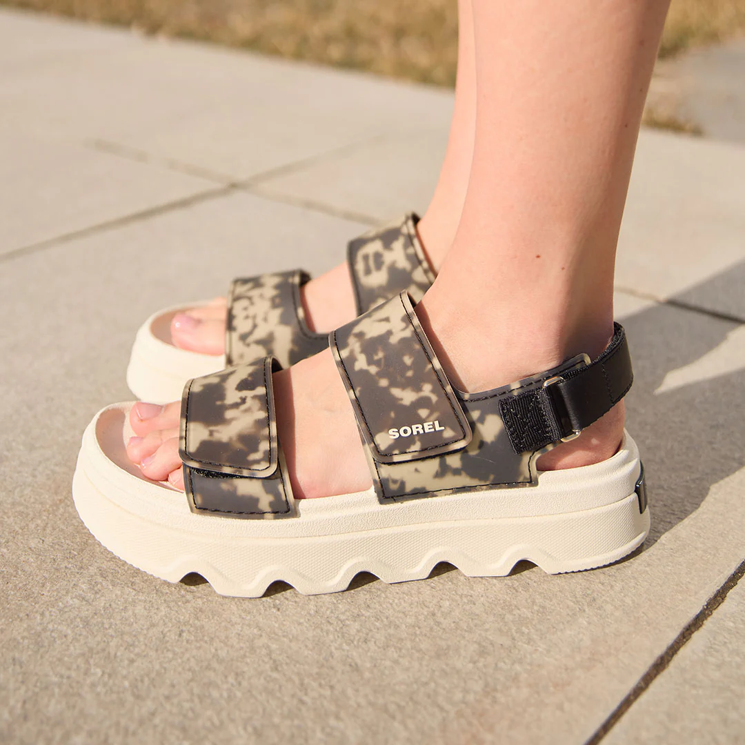 Sorel Kinetic Sunchase Ankle Strap, Black/Chalk - Image 2