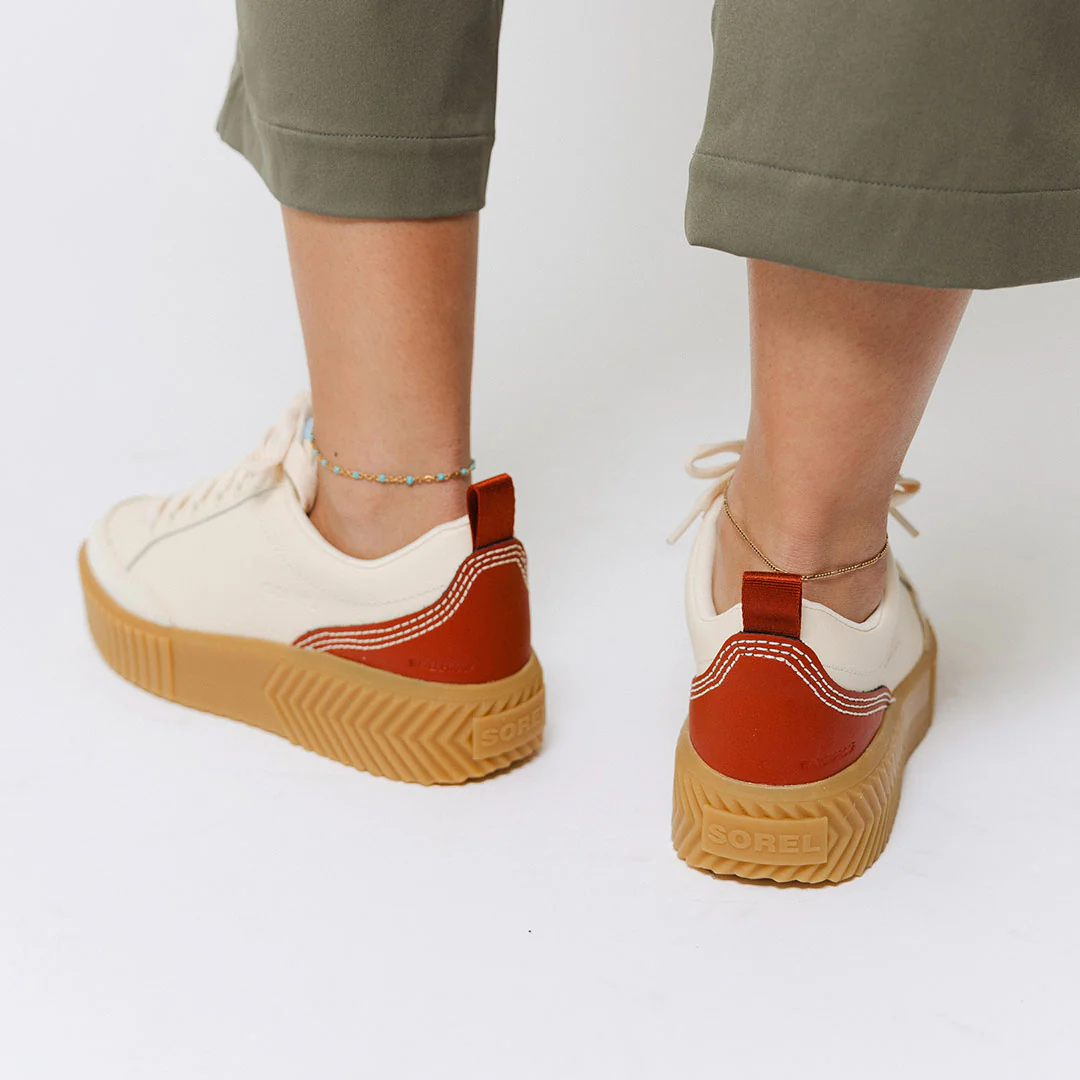 Sorel Ona Ave Low Sneaker WP-Honey White, Sanguine - Image 3