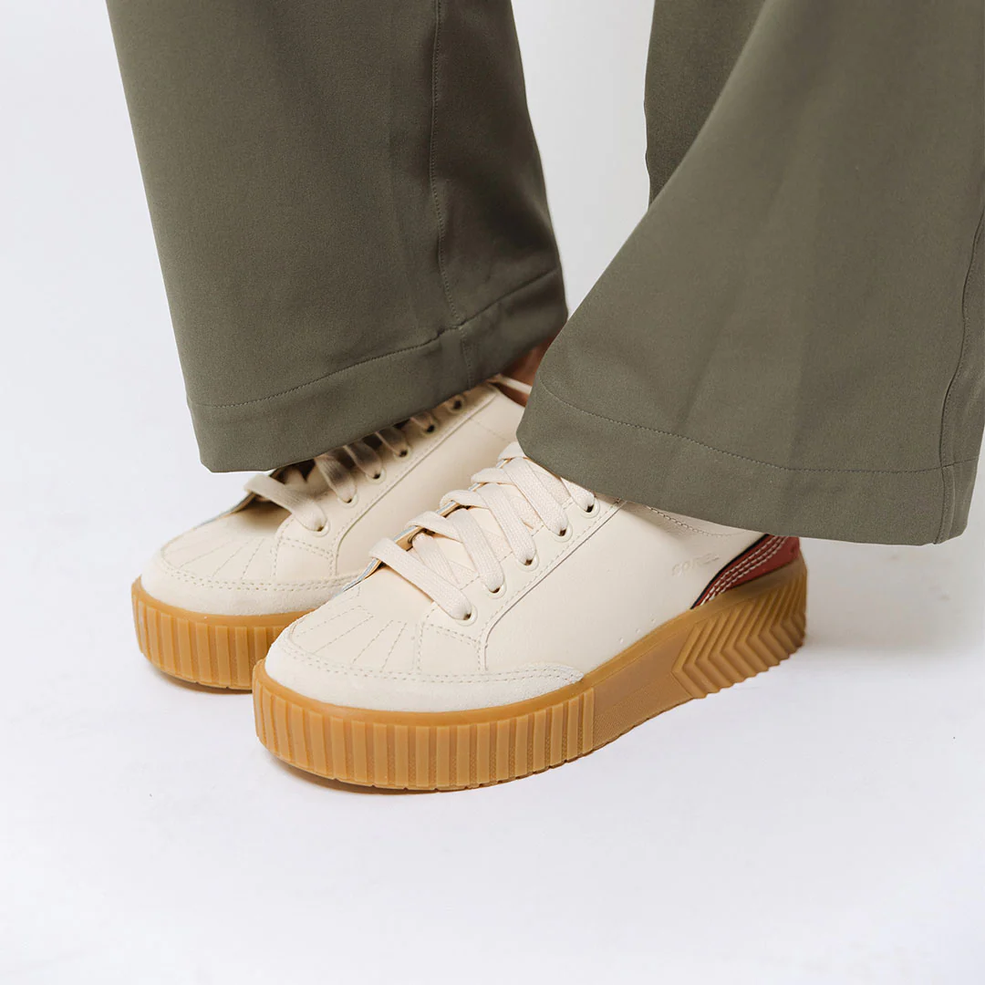 Sorel Ona Ave Low Sneaker WP-Honey White, Sanguine - Image 5