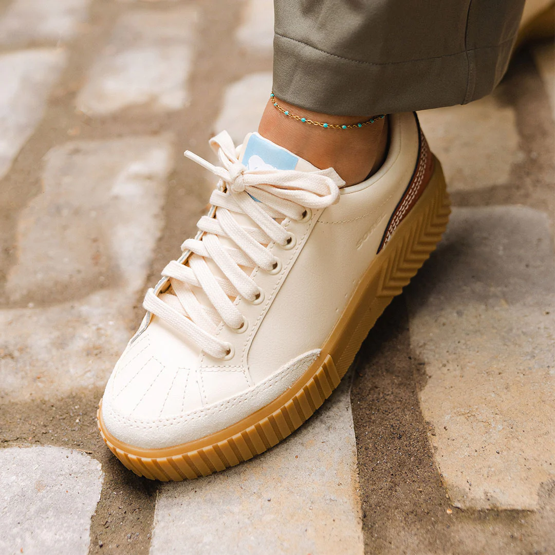 Sorel Ona Ave Low Sneaker WP-Honey White, Sanguine - Image 7