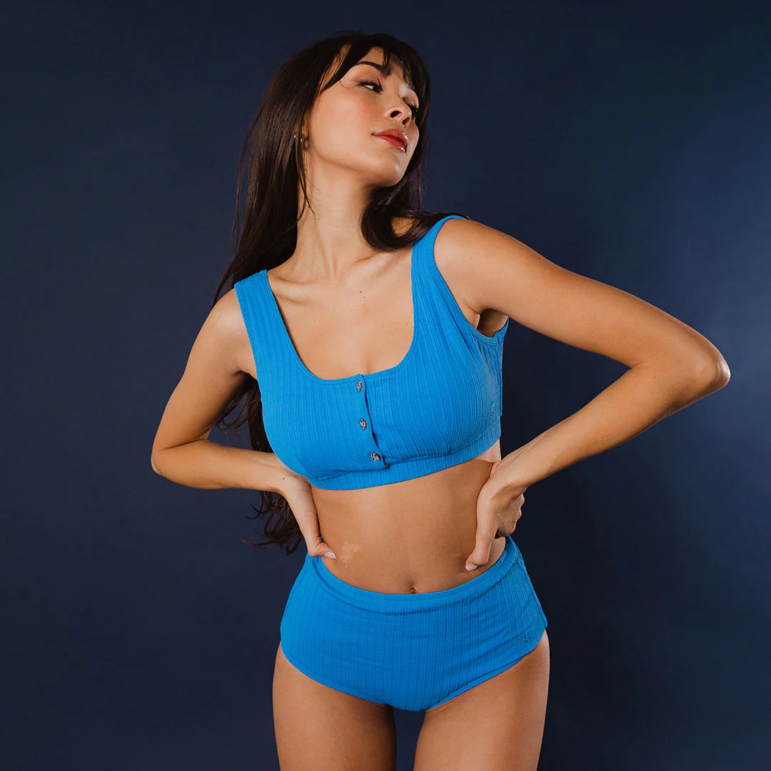 Sporty High-Waisted Bottoms, Cobalt - Image 8