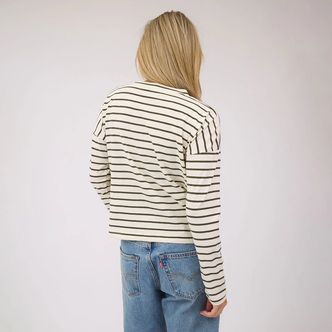 Striped Basic Long Sleeve, Pine - Image 5