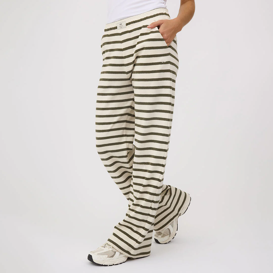 Striped Pants, Olive and Cream - Image 7