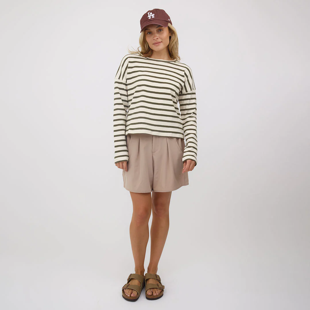 Striped Sweater, Olive and Cream - Image 9