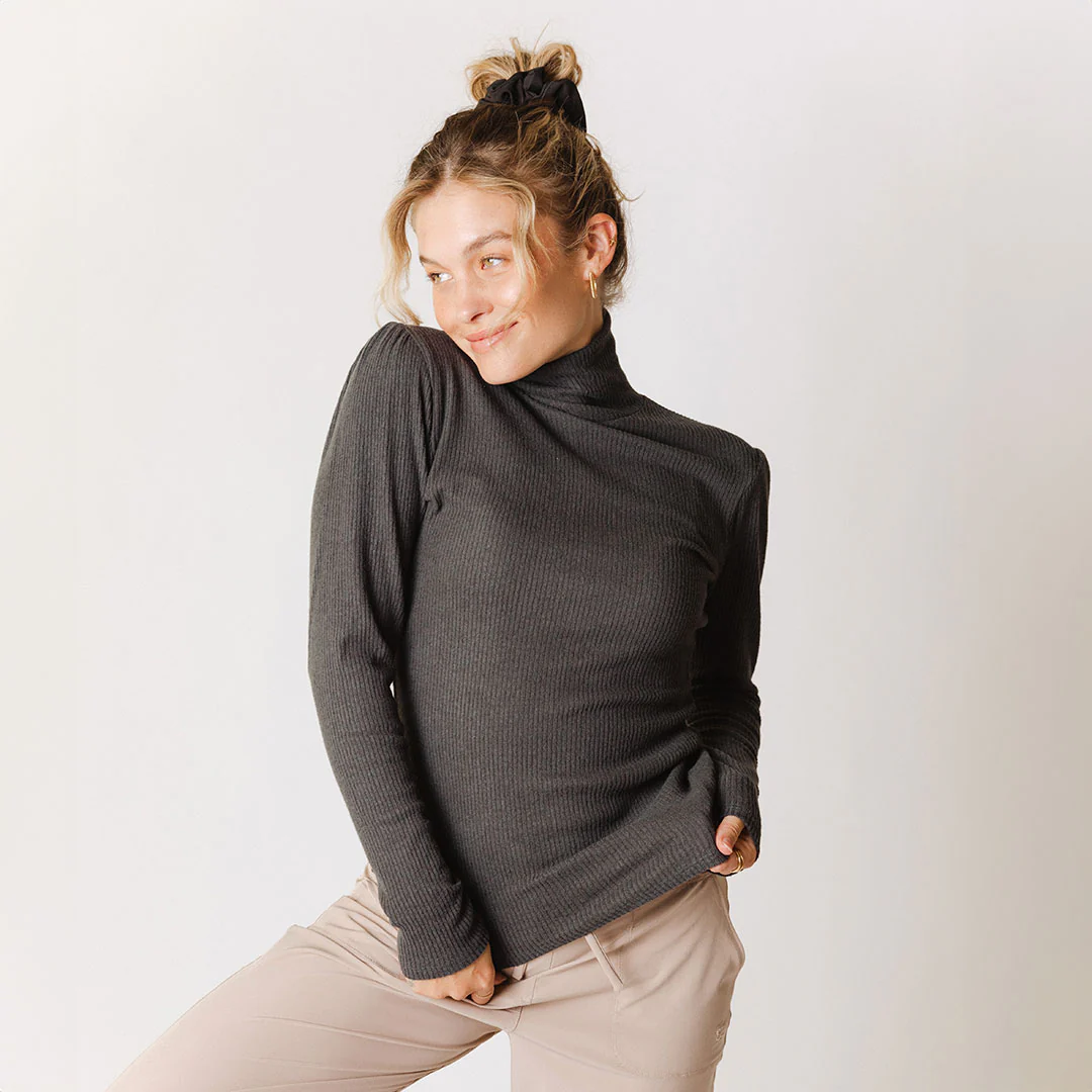 Sydney Turtleneck, Charcoal - Image 8
