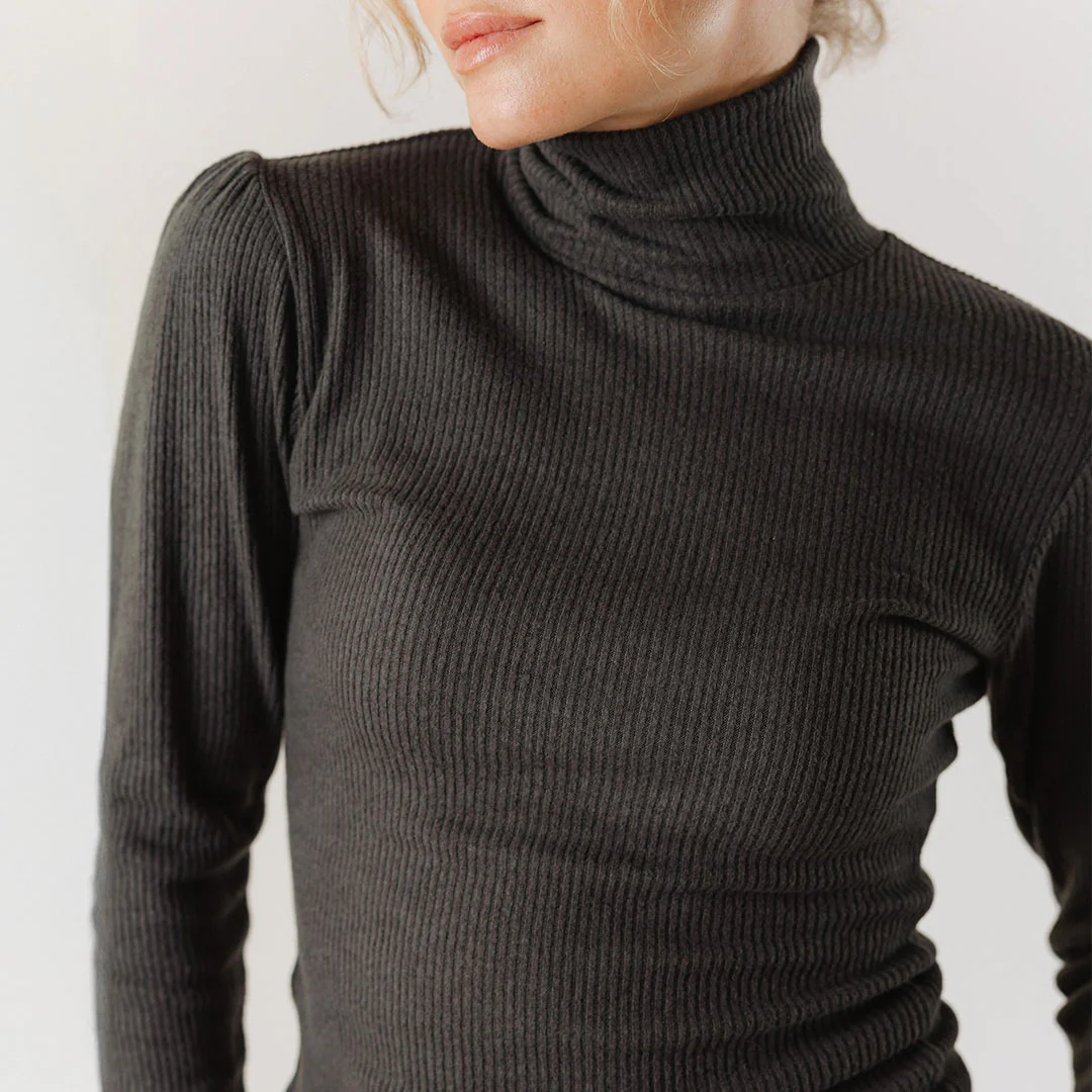 Sydney Turtleneck, Charcoal - Image 9
