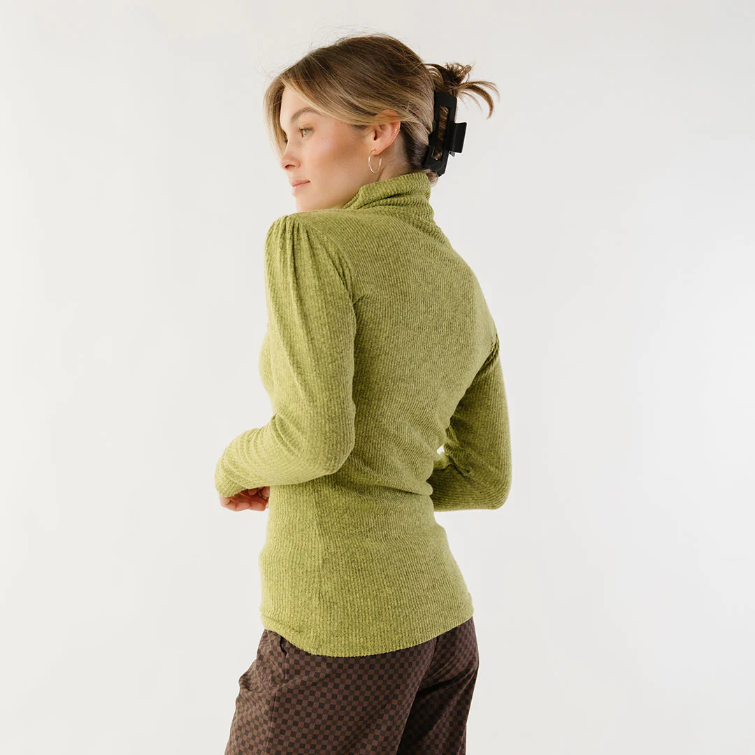 Sydney Turtleneck, Chartreuse - Image 3