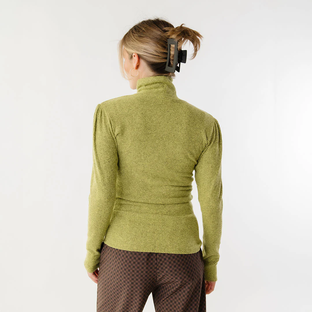 Sydney Turtleneck, Chartreuse - Image 4