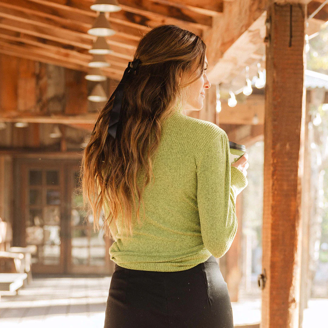 Sydney Turtleneck, Chartreuse - Image 7