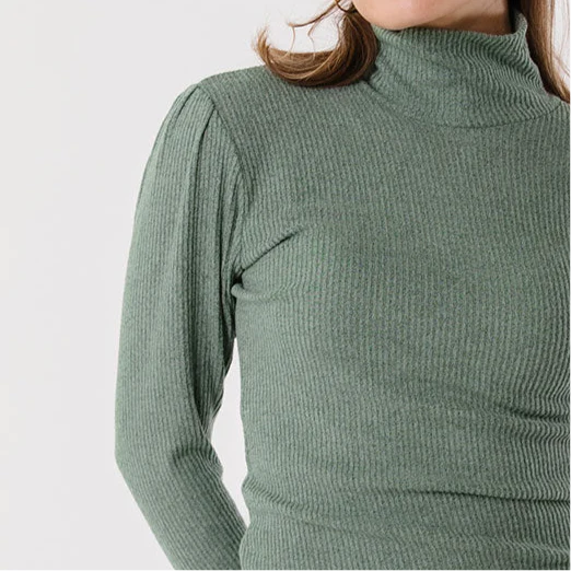 Sydney Turtleneck, Dusty Green - Image 2