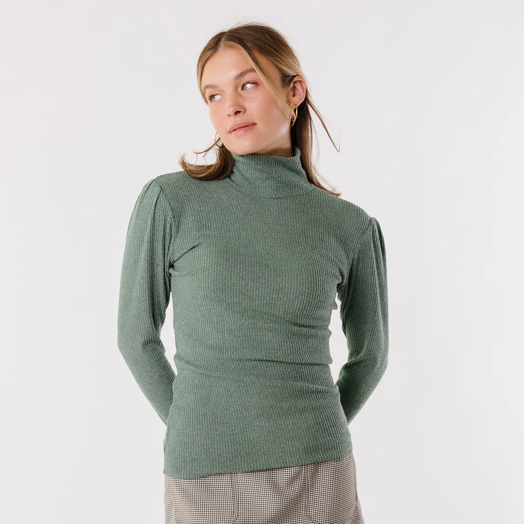Sydney Turtleneck, Dusty Green - Image 3