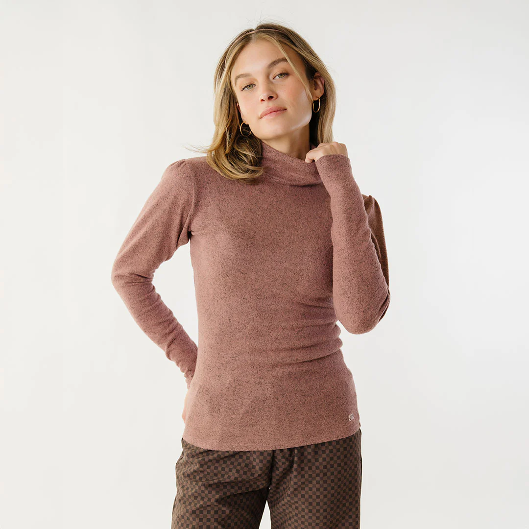 Tatum Turtleneck, Berry - Image 5