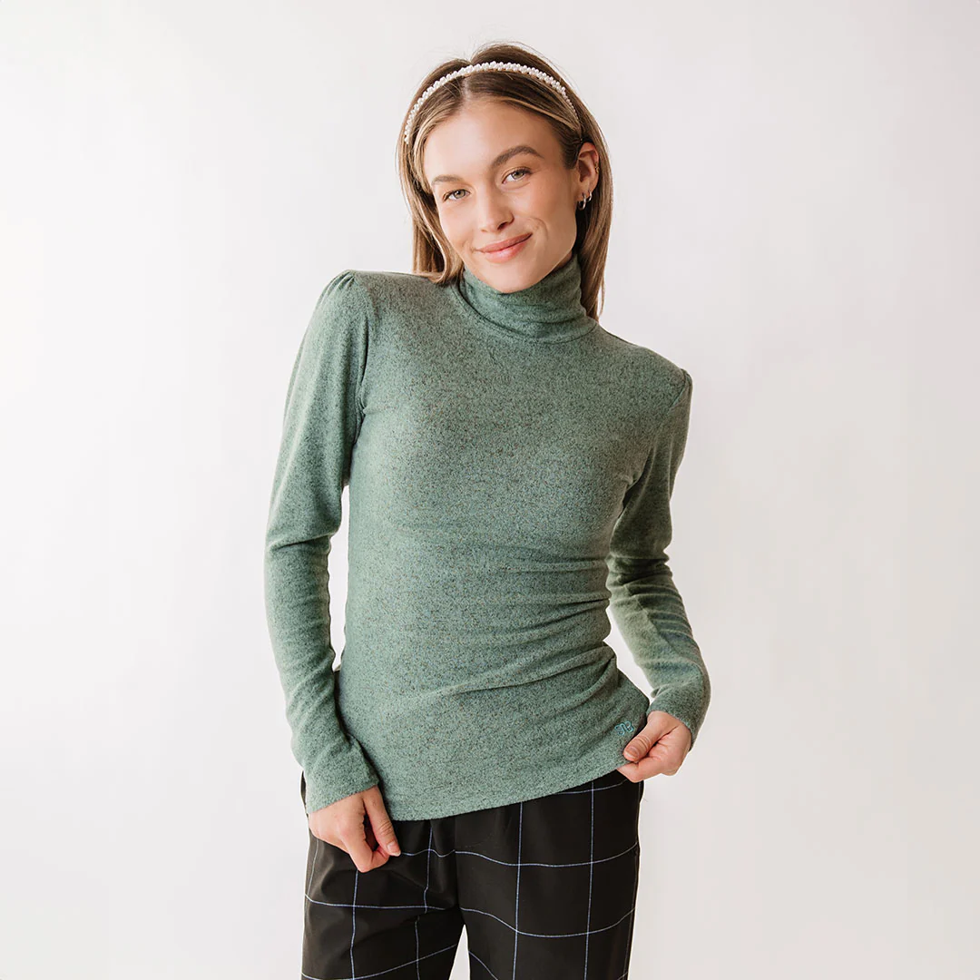 Tatum Turtleneck, Dusk Green - Image 4