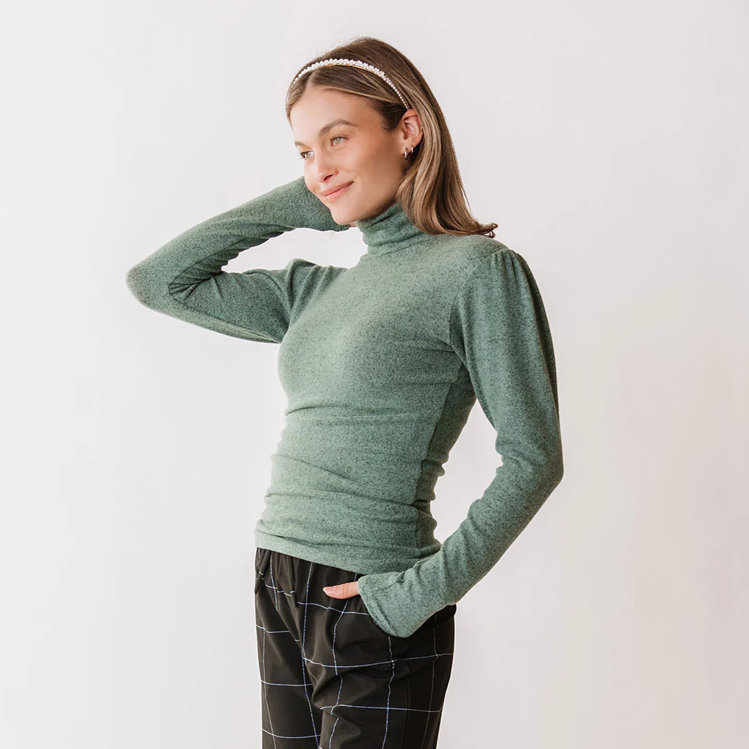 Tatum Turtleneck, Dusk Green - Image 5