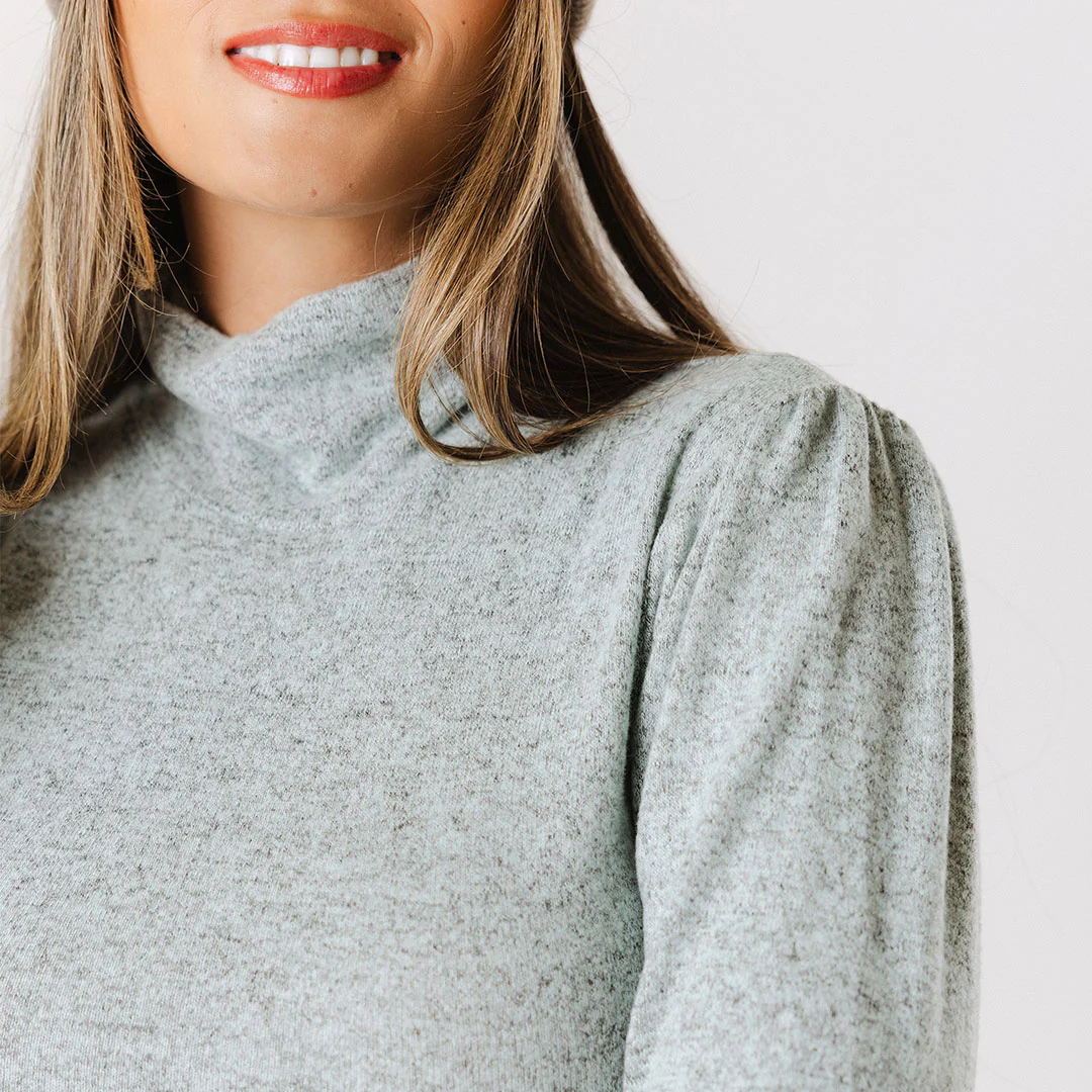 Tatum Turtleneck, Mint - Image 4