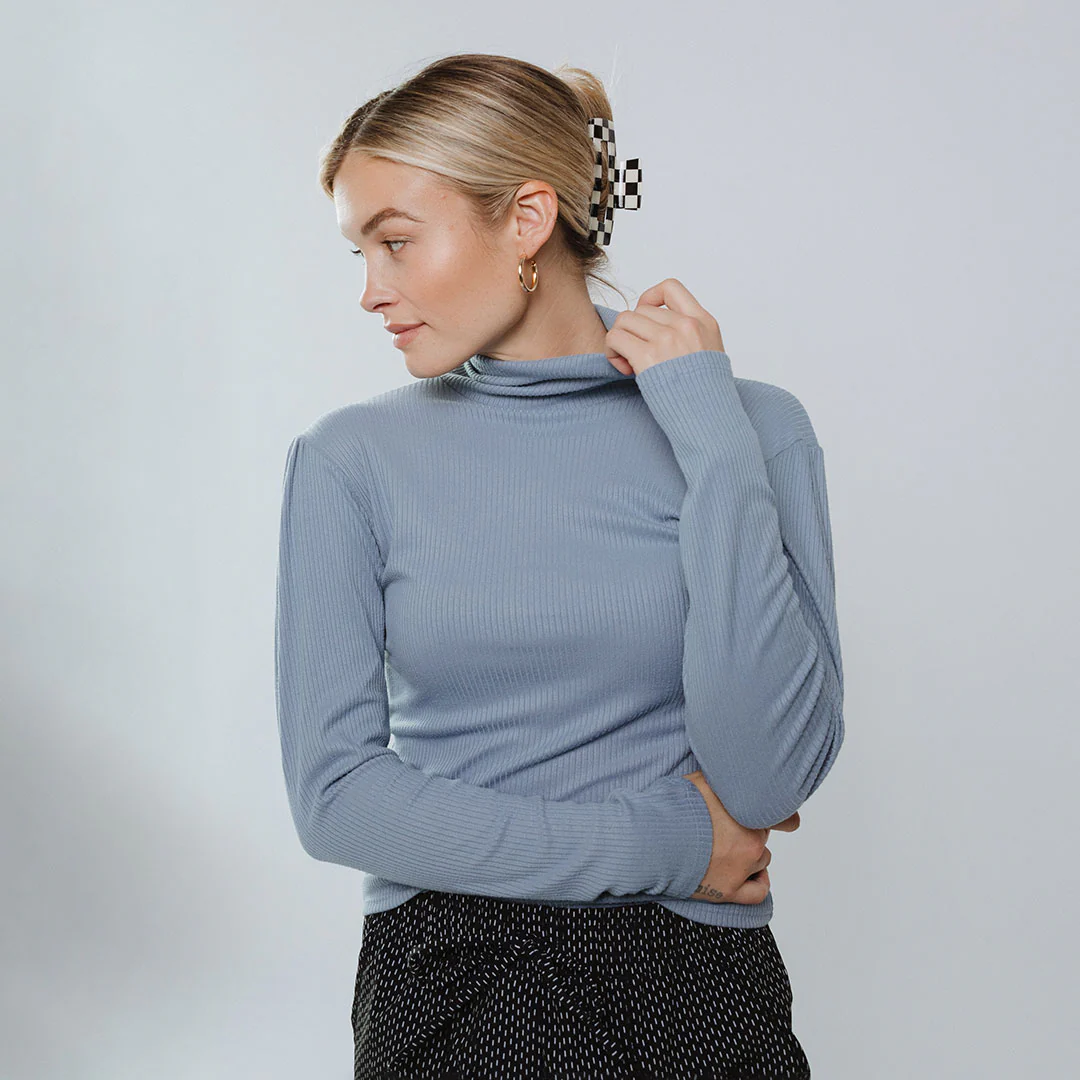 Tessa Long Sleeve, Light Denim - Image 3