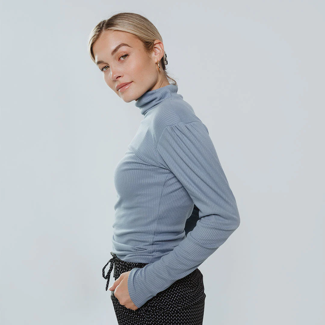 Tessa Long Sleeve, Light Denim - Image 4