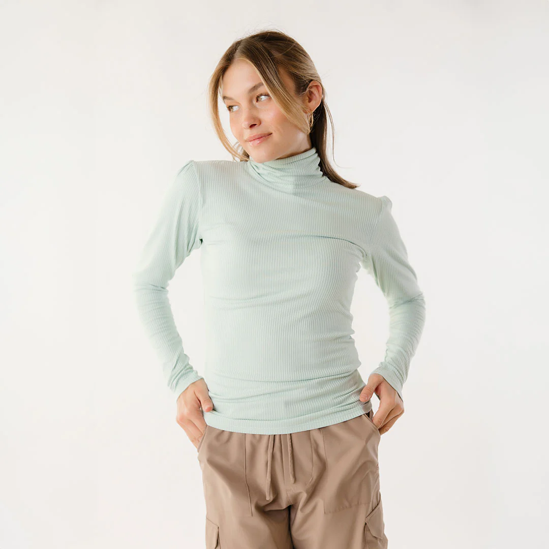 Tessa Long Sleeve, Mint Ice - Image 6